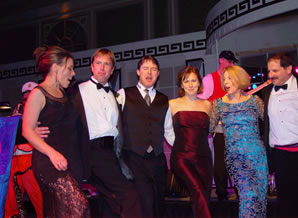 Kelly, Mitch, Jeff, Kelly, and the mystery couple